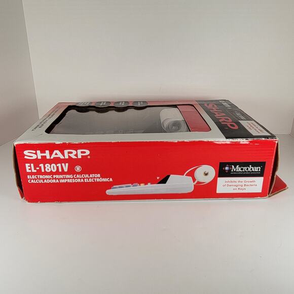 Sharp EL-1801V Printing Calculator 12-Digit 2-Color Display Tested Works - Picture 5 of 16